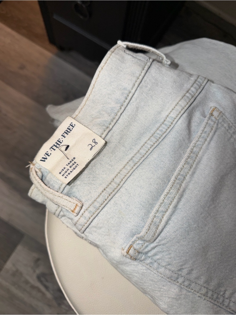 We The Free Pale Blue High-Rise Jeans